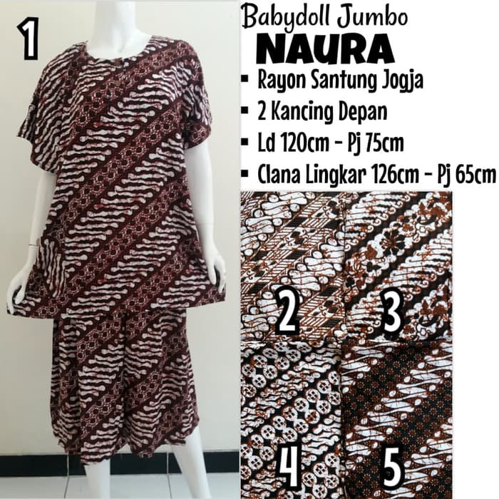 Babydoll Baju Tidur Batik Cap Super Jumbo