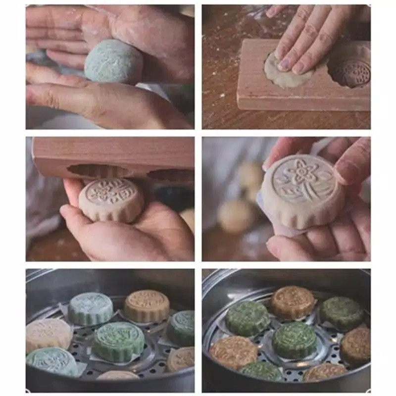 SO Cetakan kue bulan tapake mooncake cookies kayu awet