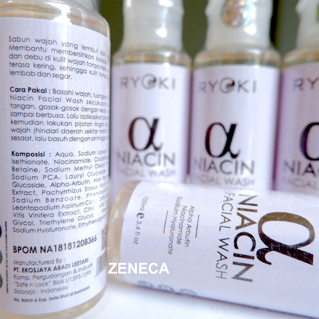 Ryoki Niacin Facial Wash Original BPOM Murah