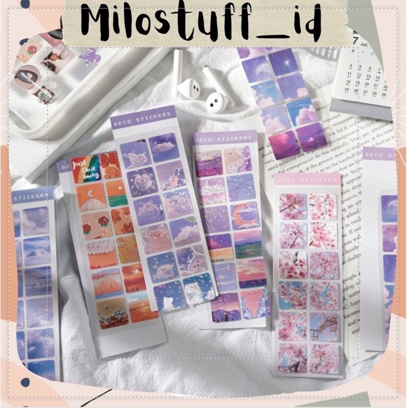 

[MLOSTUFF_ID] 1 Pcs Sticker PVC Shiny Untuk Jurnal DIY Scrapbook--MS0145