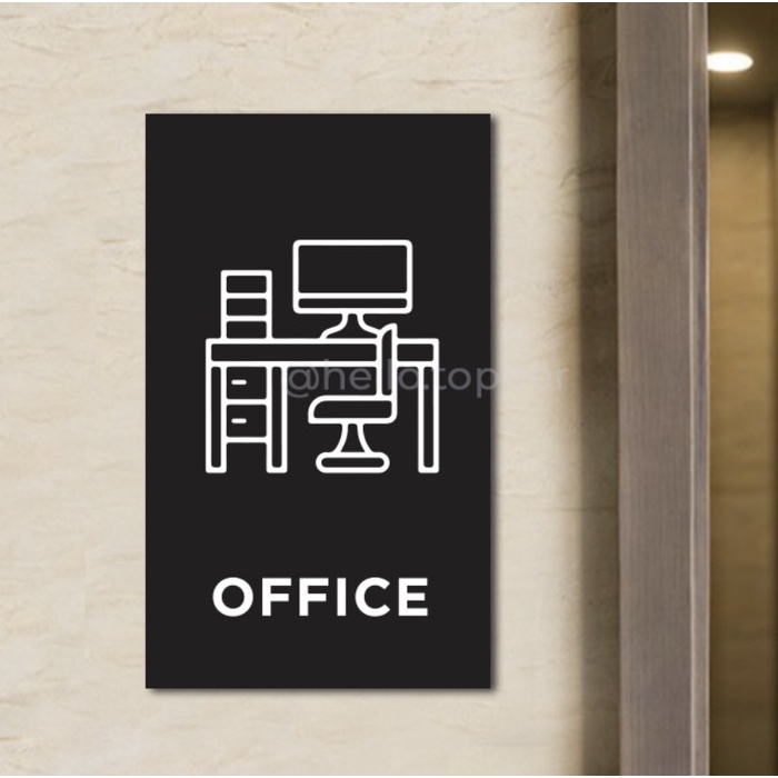 

Office Sign Acrylic Modern | Akrilik Label | Sign Office|Sign Penanda Elegan