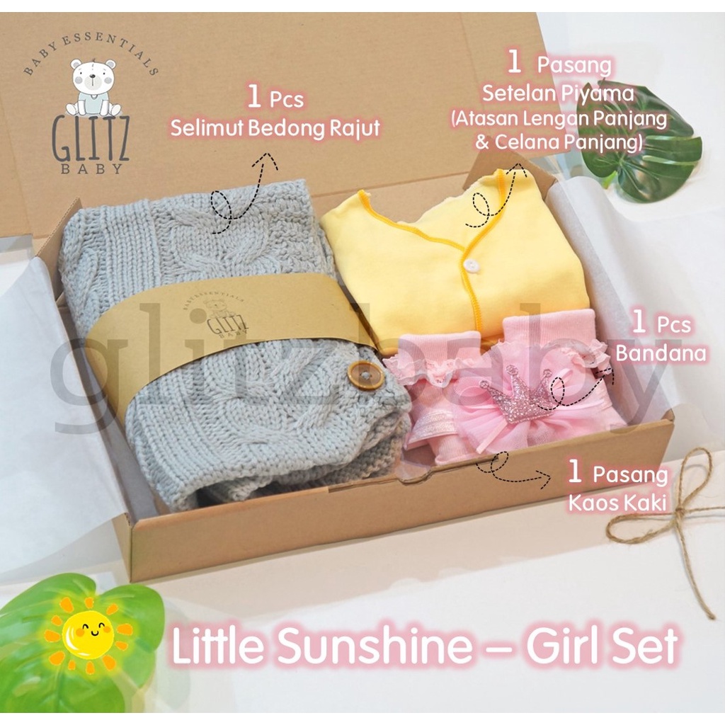 Hampers Bayi Kado Lahiran Newborn Gift Set - Glitz Baby Glitzaksesoris-Little Sunshine Girl