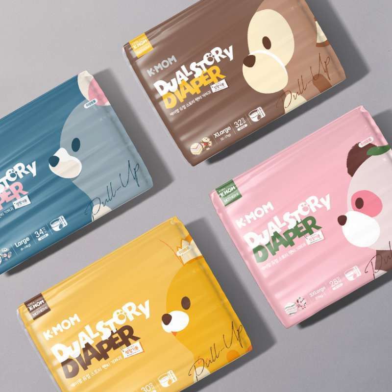 K-Mom Dual Story Pull Up Diapers / Pants - Size L, XL, XXL, XXXL