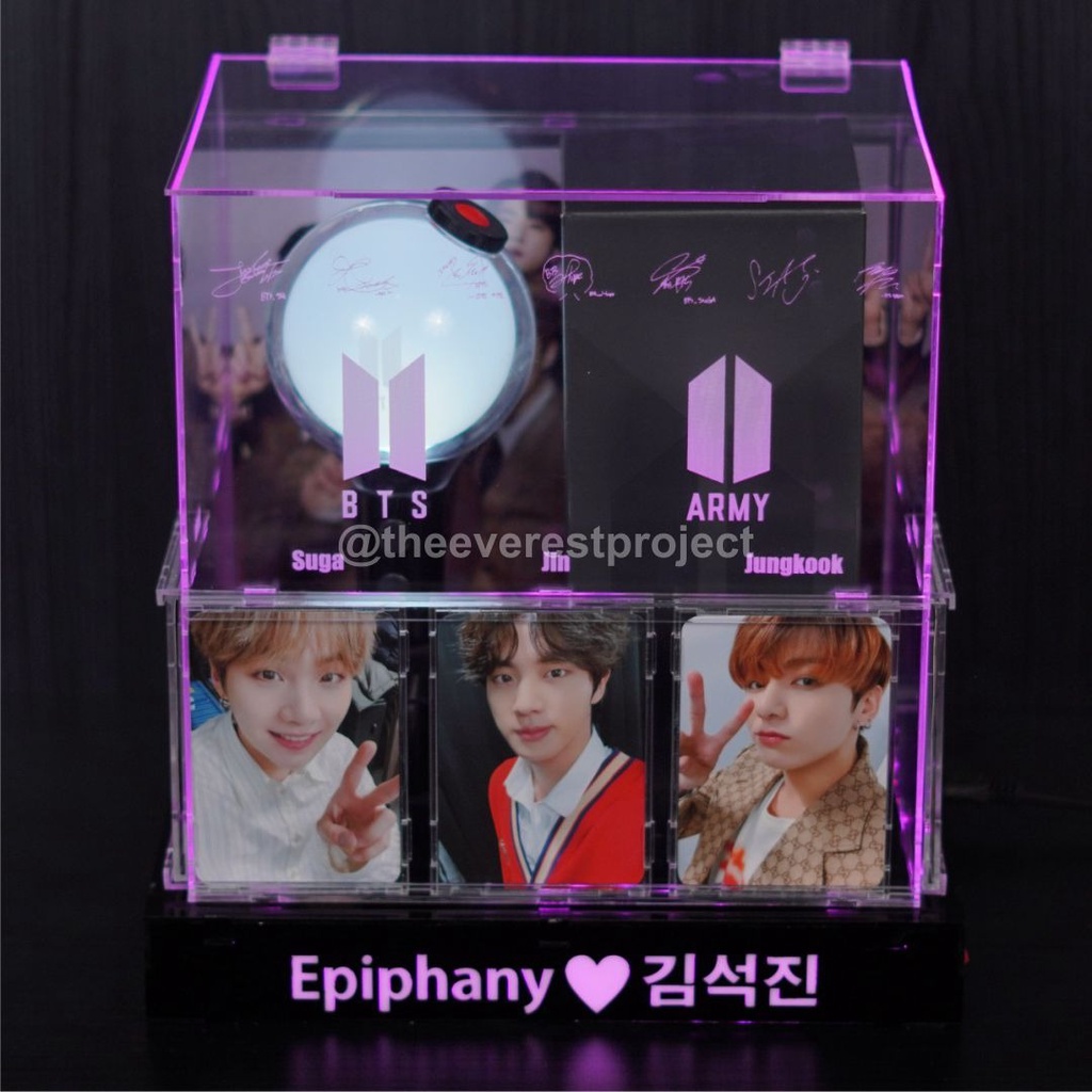 Lightstick BTS Special Edition x Box x Photocard / Box Lightstick Akrilik / Box Lightstick Menyala /