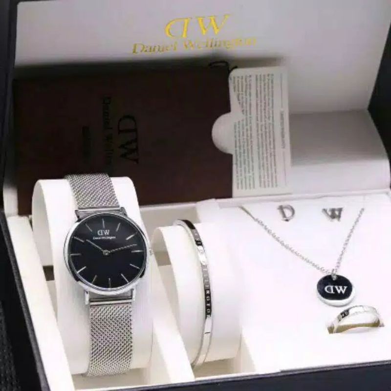 GROSIRAN-COD JAM TANGAN WANITA D W MELROSE FULLSET 7196W COCOK UNTUK HADIAH/KADO