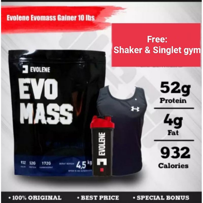 Evolene evomass 4.5kg free Shaker.terdaftar Bpom dan halal