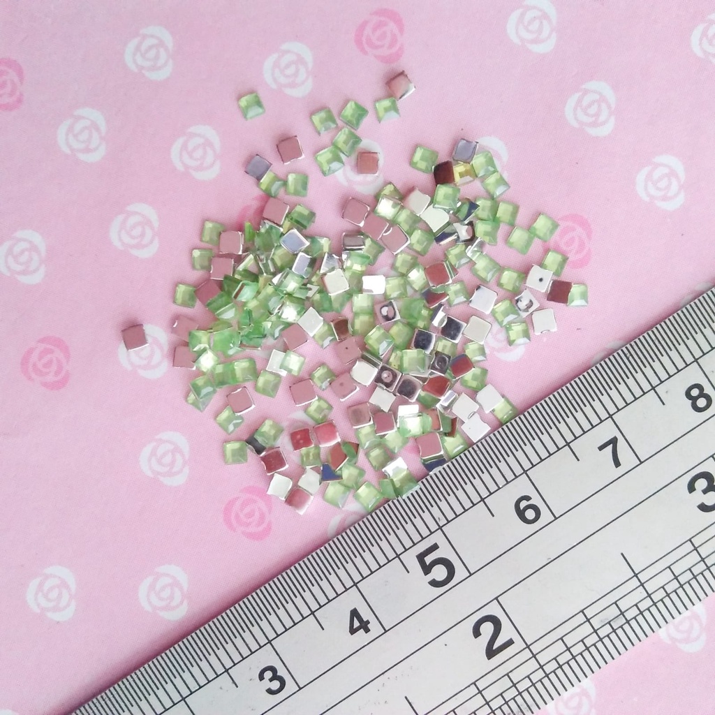 DEKORASI SLIME / CLAY / NAIL ART RHINESTONE SQUARE