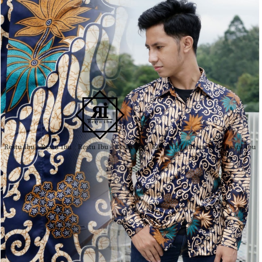 Kemeja batik pria modern / kemeja kondangan / kantor / kerja