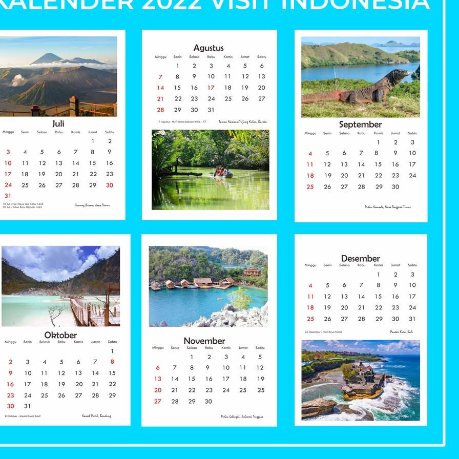 

[PRODUK 8PFU8] KALENDER MEJA 2022 VISIT INDONESIA (BISA CUSTOM FOTO) LIR