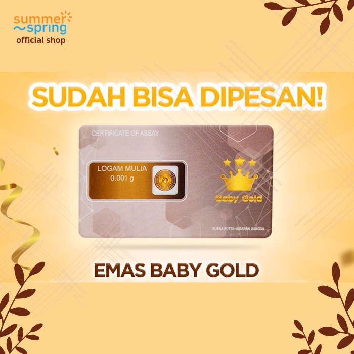 Baby Gold Emas Mini Logam Mulia 0.001 Gram