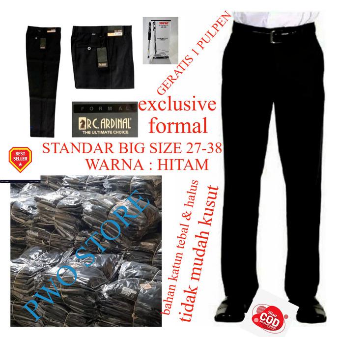 Celana panjang bahan katun pria dewasa standar/celana kerja formal