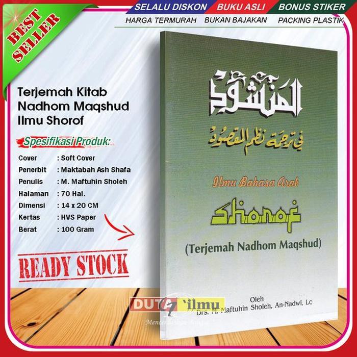 Ilmu Bahasa Arab Shorof Terjemahan Nadhom Maqshud Shopee Indonesia