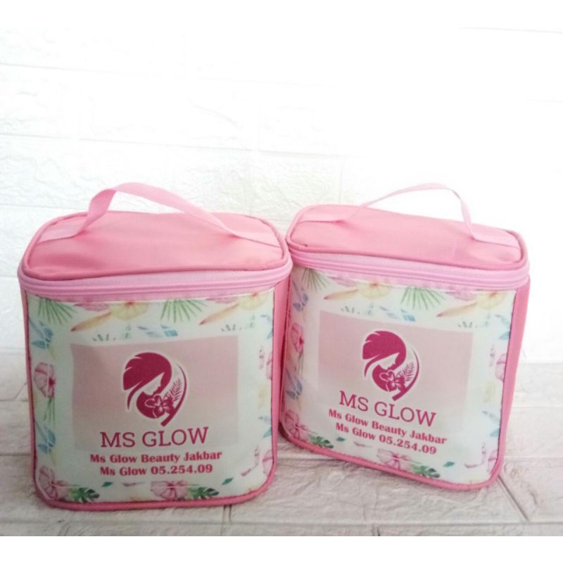 souvenir ms glow/tas kubus ms glow/tas kosmetik ms glow