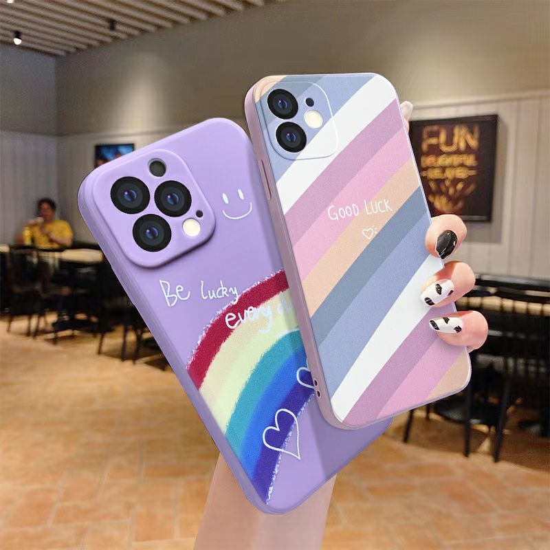 LM40 SOFT CASE BAHAN TPU WARNA PELANGI UNTUK OPPO A95 RENO 6 A16 A12 A54 A7