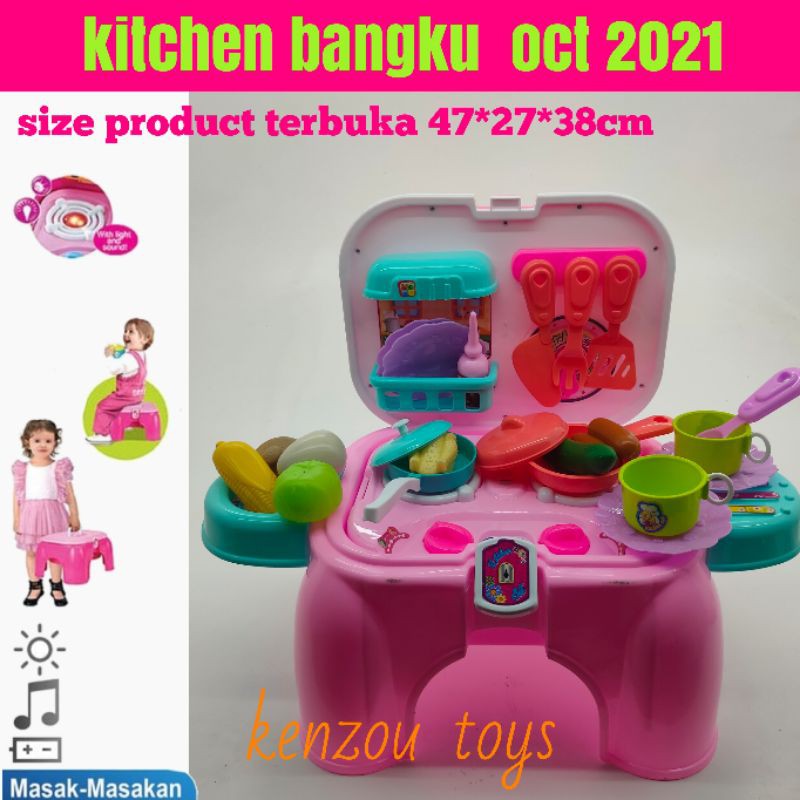 Mainan kitchen set bangku oct 2021