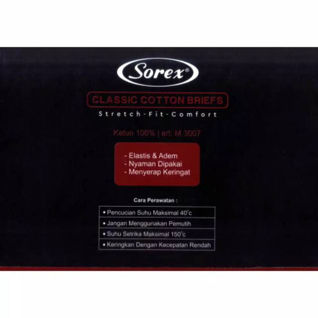 Sorex M3007 celana dalam pria segitiga Men's BRIEF isi (3pcs)