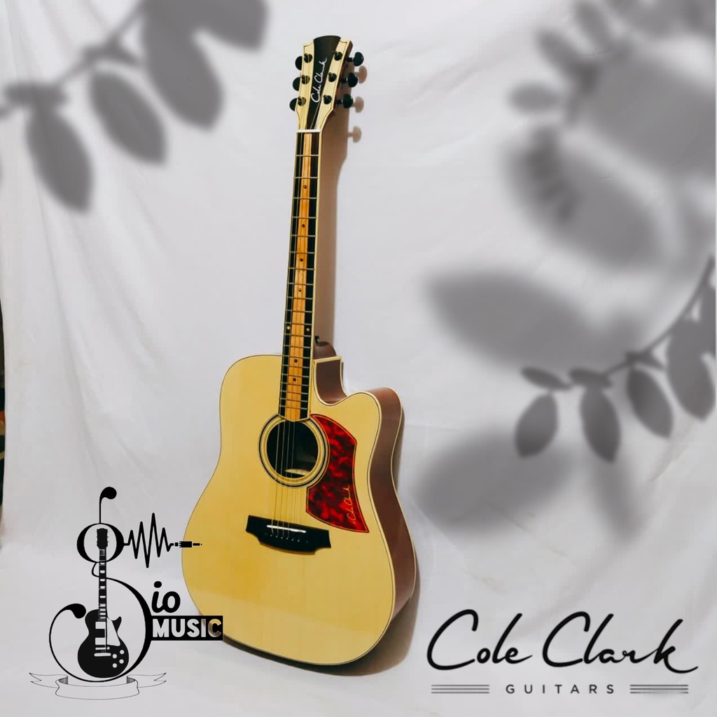 Gitar Cole clark australia akustik elektrik tanam besi Tabung jumbo paket lengkap  super top premium