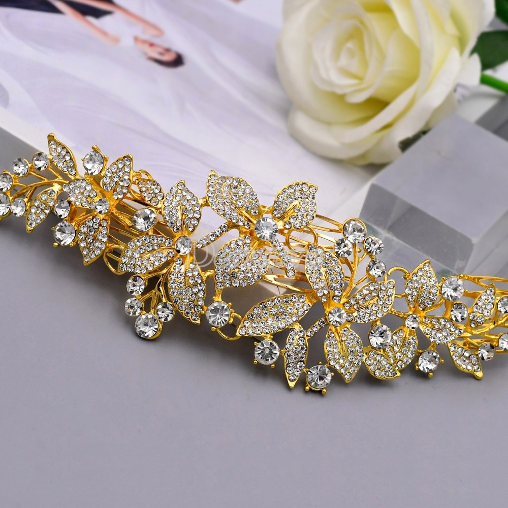 Alloy Flower Bridal Headband Headwear Crown Luxury Bridal Tiara Bridal Hair Accessories Women Headwear