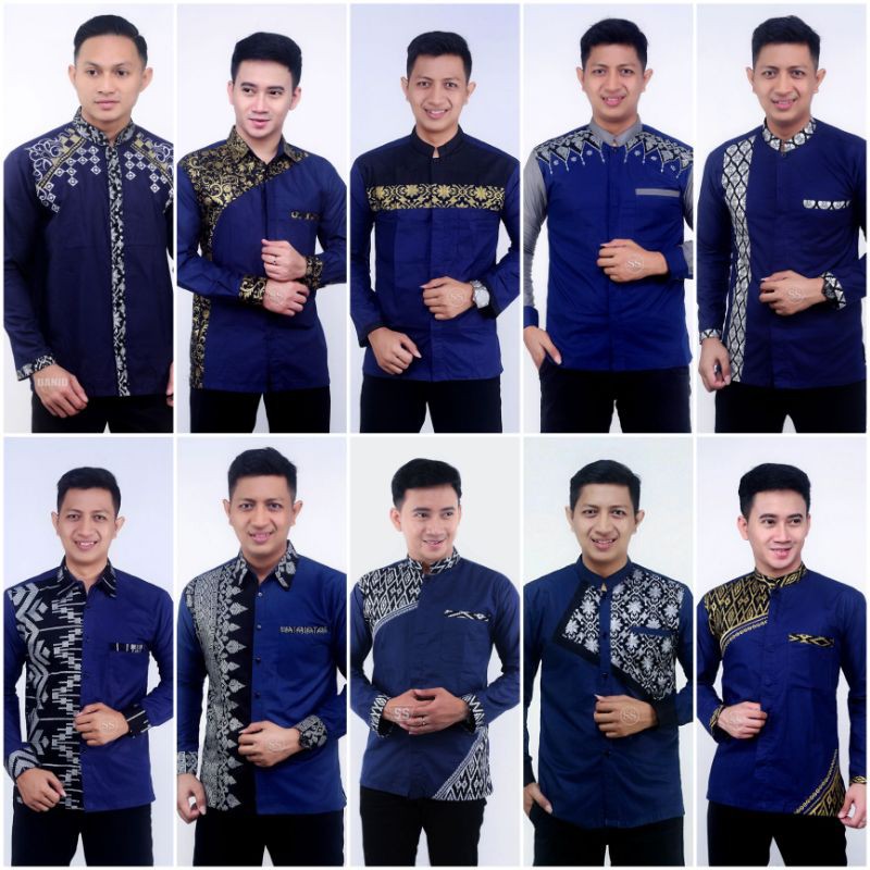 koko warna navy biru / koko batik warna navy