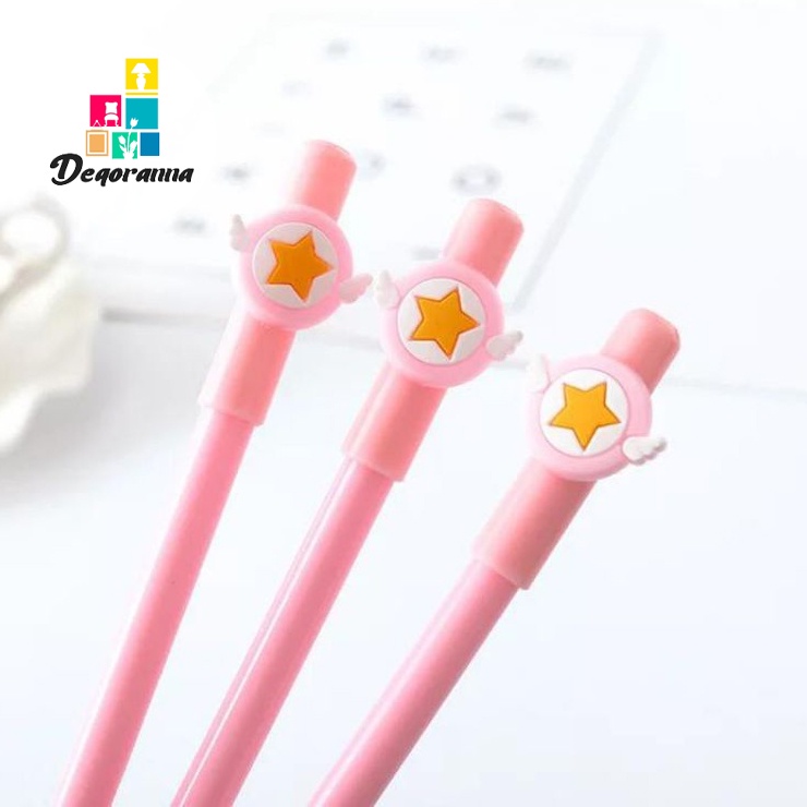 

Pulpen Gel Karakter Cardcaptor Sakura Bintang Warna Pink Anime / Alat Tulis / Pulpen & Tinta