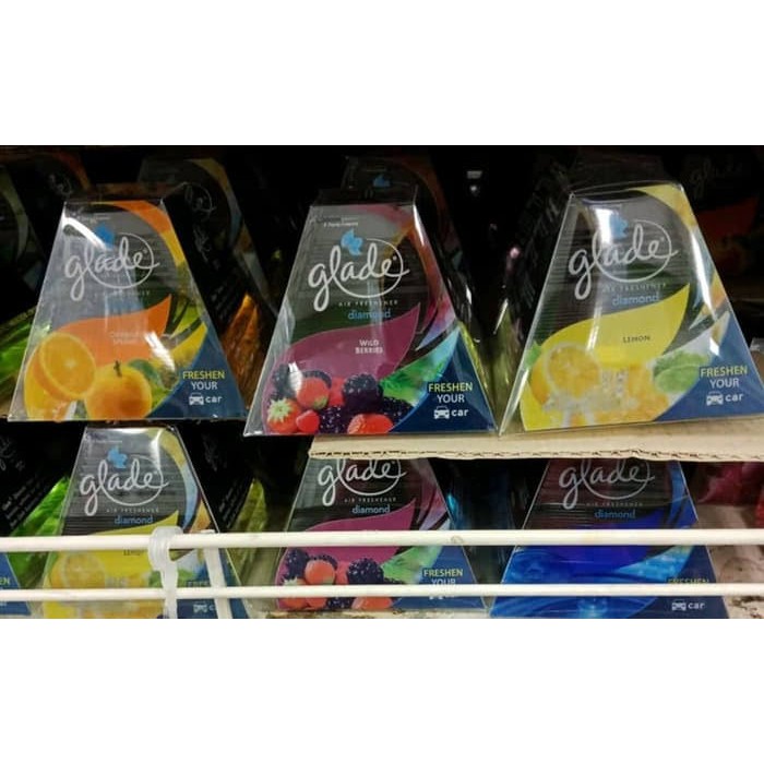 GLADE DIAMOND AIR FRESHENER 80ml - PARFUM MOBIL Aqua Berries Lemon Apple