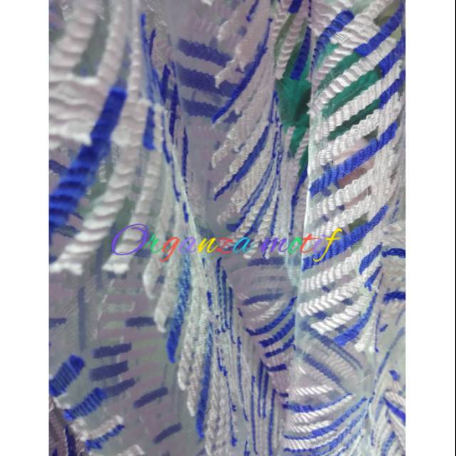 

Kain organza two tone/organza motif zig zag