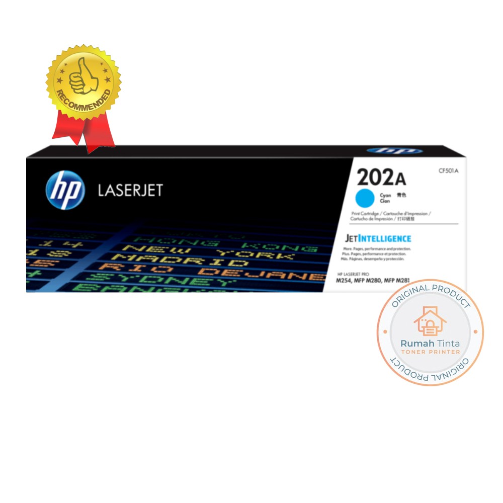 Toner HP LaserJet 202A Cyan CF501A Original