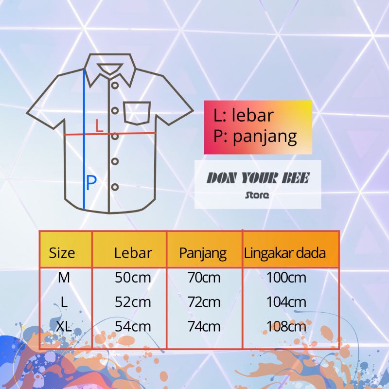 kemeja printing lengan pendek pria motif tulisan abstrak baru termurah distro