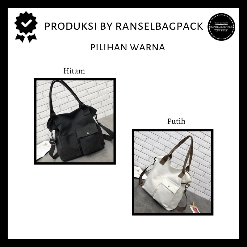 Tas Selempang Wanita - Tas Totebag Murah Bagus Bahu Travel Sekolah Kuliah Kerja totebag nilon