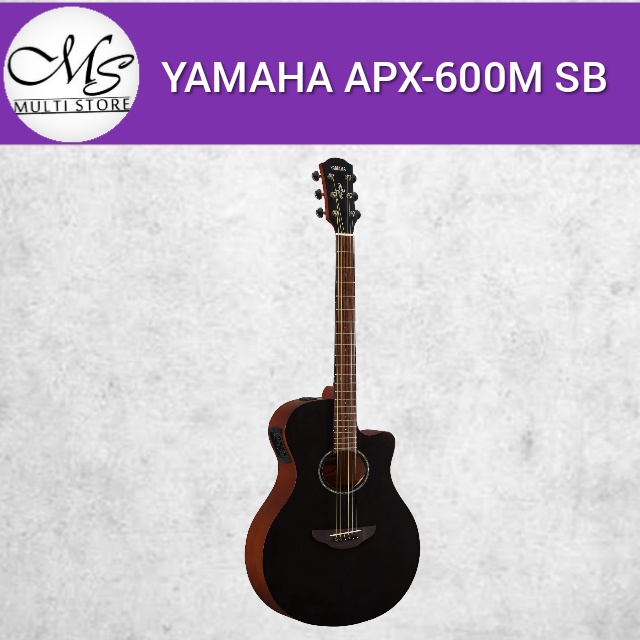 Gitar Akustik Elektrik - YAMAHA APX600M - APX 600M - APX600 M - APX 600 M - SB - SMOKEY BLACK - ORIG