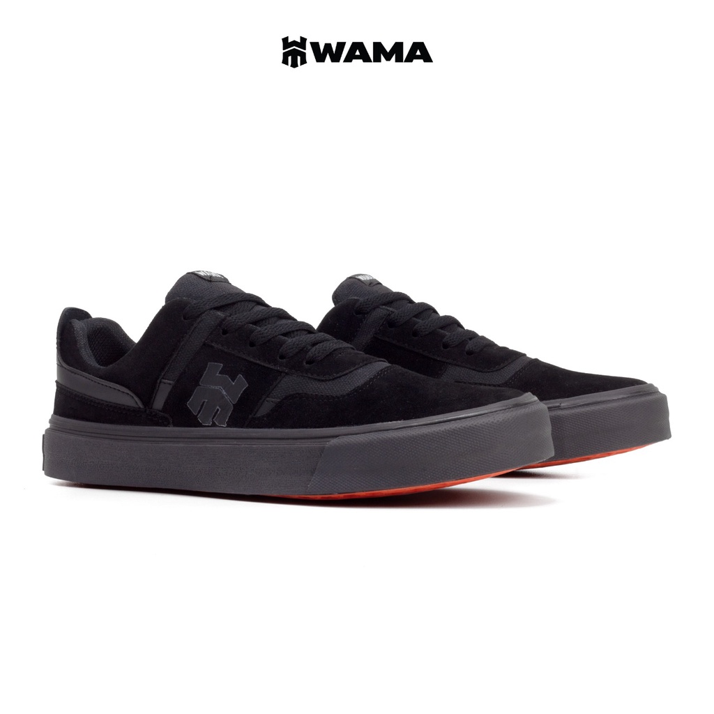 SEPATU ORIGINAL WAMA / WALLACE Gaxin Full Black Sepatu PRIA Sneakers bmx skateboard Pria cowok sepat