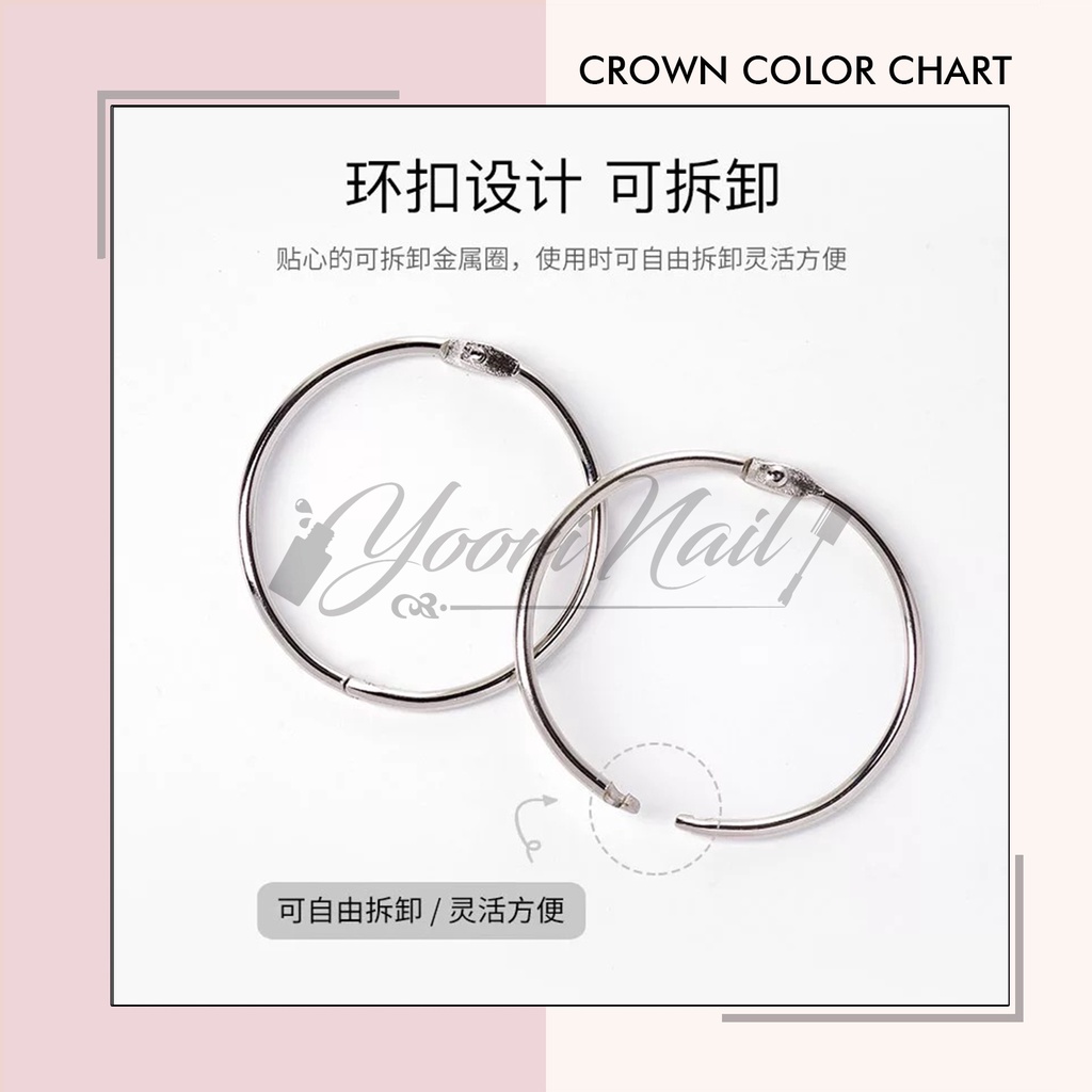 10pcs Crown Color chart set display kuku mini crown mahkota display kutek pajangan nail art