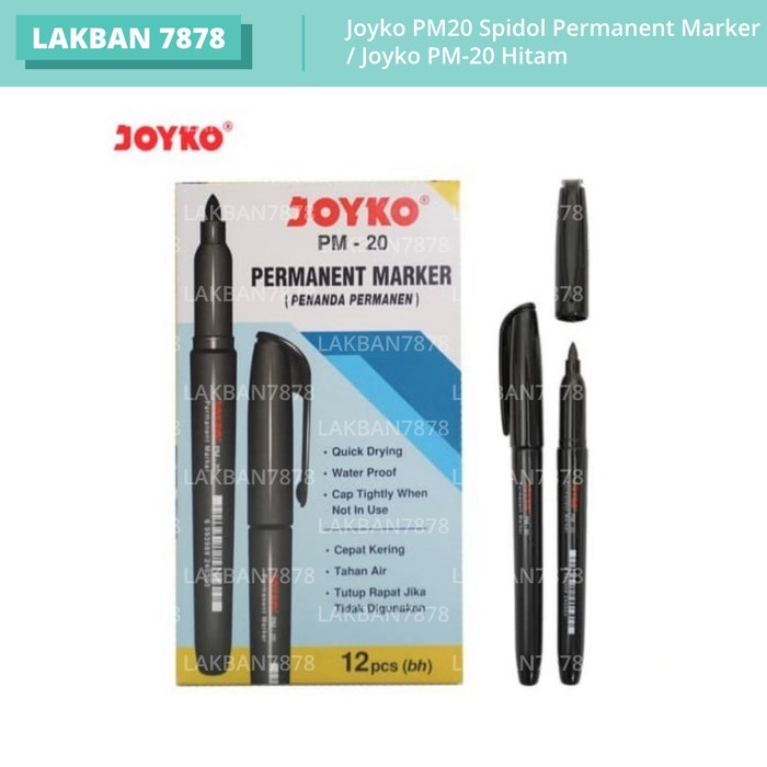 

Joyko PM20 Spidol Permanent Marker / Joyko PM-20 Hitam