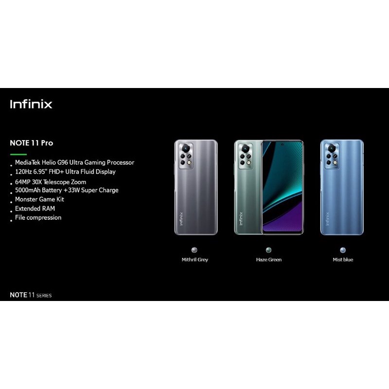 Infinix Note 11 4GB + 64GB | 6GB+128GB & 11 Pro 8GB+128GB Garansi Resmi Infinix 1 Tahun-2