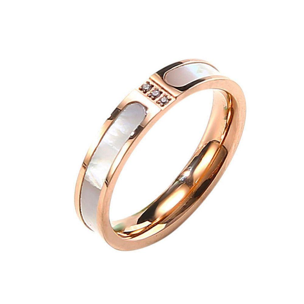 Mxbeauty Cincin Baja Titanium Kepribadian Trendi Wanita Perhiasan Geometri Berongga Berlian Zirkon Perempuan Jari Cincin