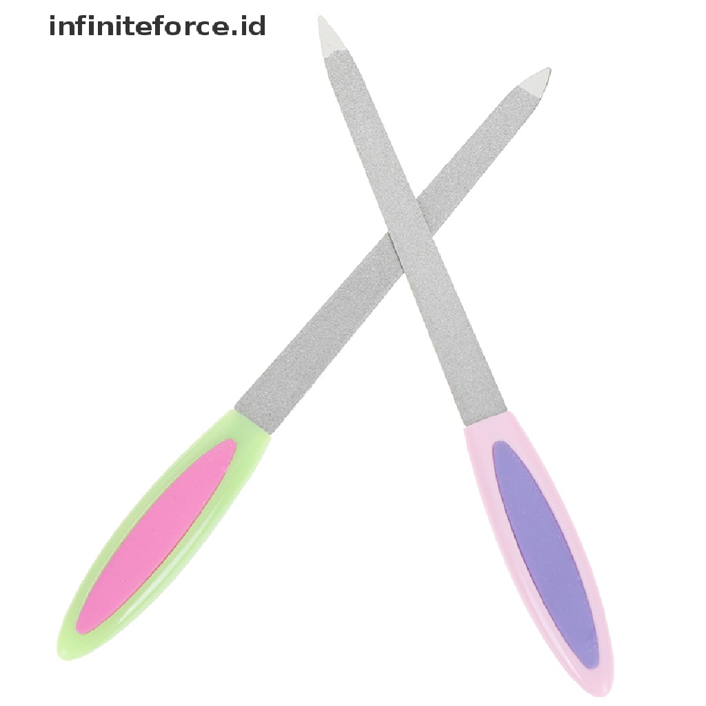 Infiniteforce.id Kikir Kuku Dua Sisi Bahan Metal Untuk Manicure / Pedicure