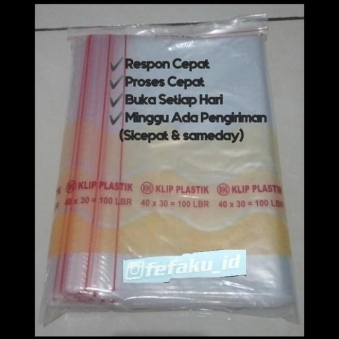 Plastik Klip ziplock 30x40 ( 30*40) satuan
