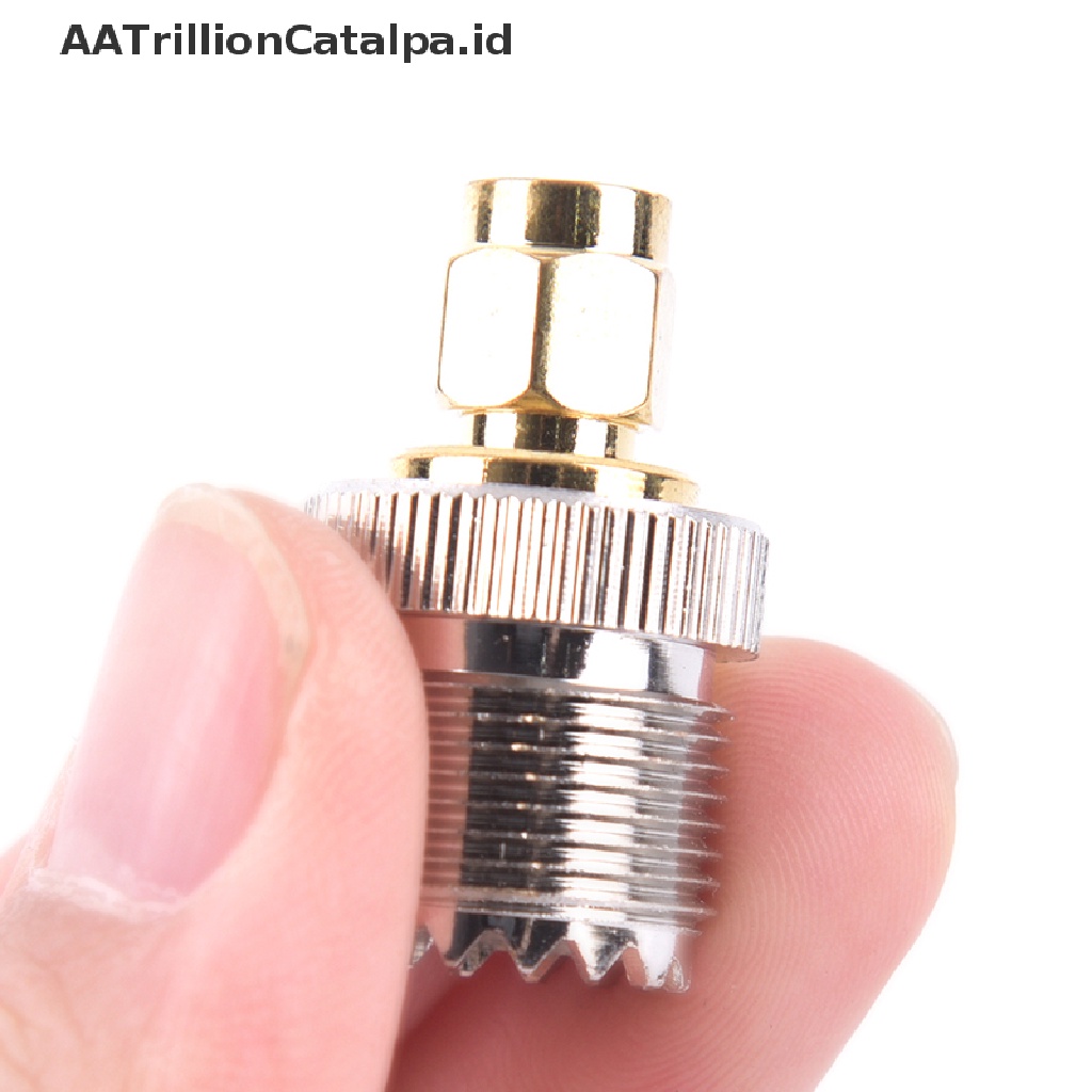 (AATrillionCatalpa) Adapter Konektor RF SMA Male Ke UHF PL259 SO239 Female