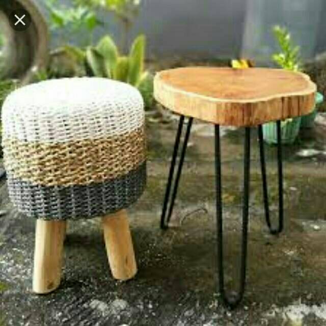 Jual Stool Seagrass Kursi Anyaman D Cm Shopee Indonesia