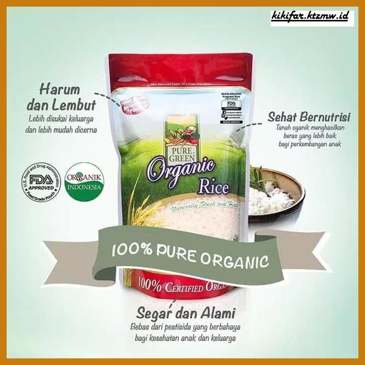 

ANEKA-BERAS- PUREGREEN ORGANIC RICE BERAS ORGANIK PULEN WANGI (FRAGRANT RICE) 1 KG -BERAS-SEHAT.