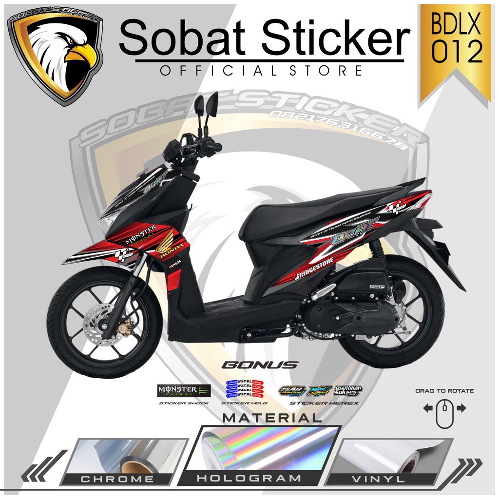 STRIPING BEAT DELUXE 2021-2022 - STRIPING HOLOGRAM HONDA BEAT DELUXE 2021-2022 RACING