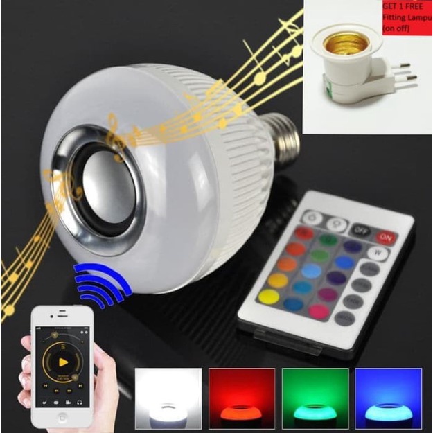 BOHLAM SPEAKER MUSIK BLUETOOTH 2 IN 1 / LAMPU DISCO SPEAKER SERBAGUNA / LAMPU SPEAKER LED KEKINIAN / SPEAKER LAMPU BOHLAM MULTIFUNGSI