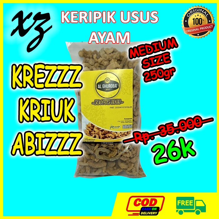 

Makanan Ringan Keripik Usus Kripik Usus Ayam 250 gr