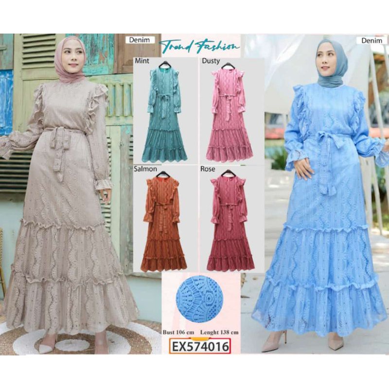 Gamis Brokat Extu