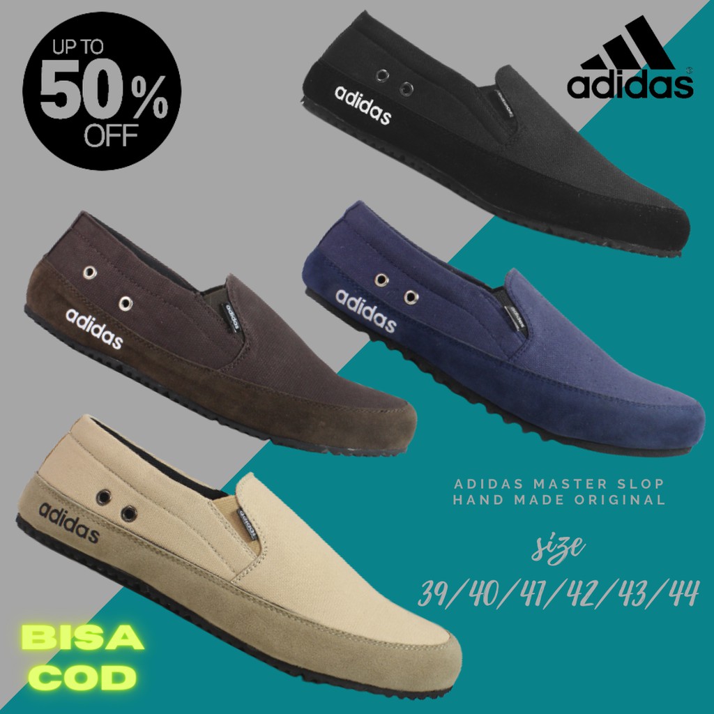 MS Shoes- Sepatu Adidas Master Slop Kasual Fashion Pria Selop Outdoor Santai Kerja Murah Keren Jalan