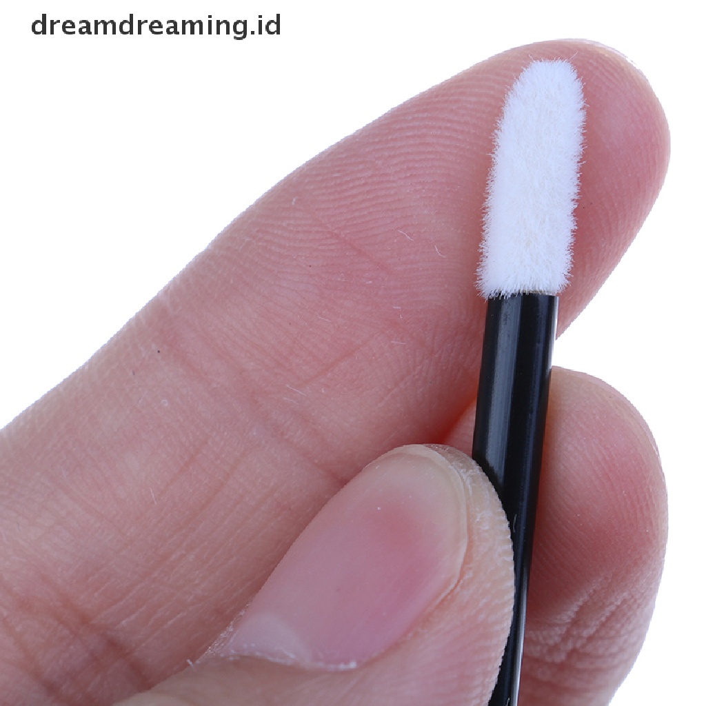 (dreamdreaming.id) 100pcs Brush Aplikator Lip Gloss Sekali Pakai Untuk Makeup / Kosmetik Wanita