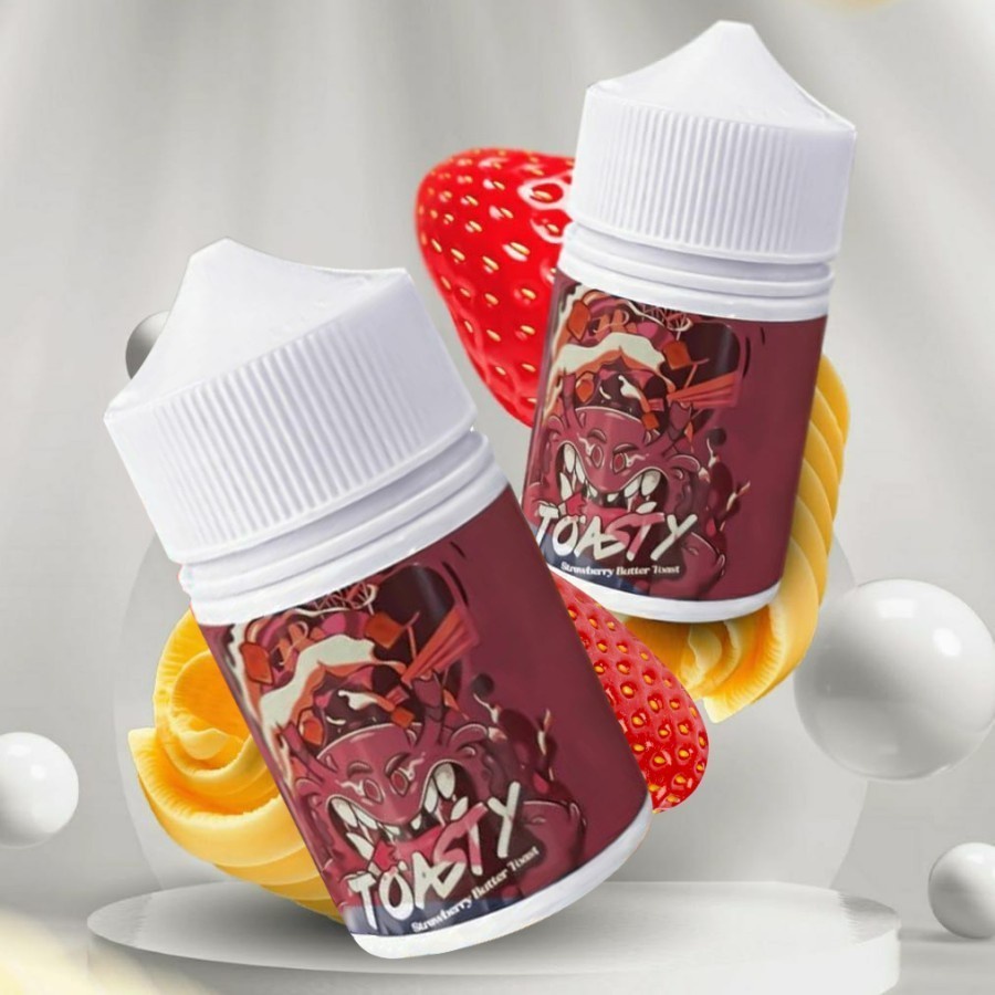 READY STOCK NEW TOASTY STRAWBERRY BUTTER TOAST 60ML 3&amp;6MG - AUTHENTIC 100% FREEBASE E-LIQUID