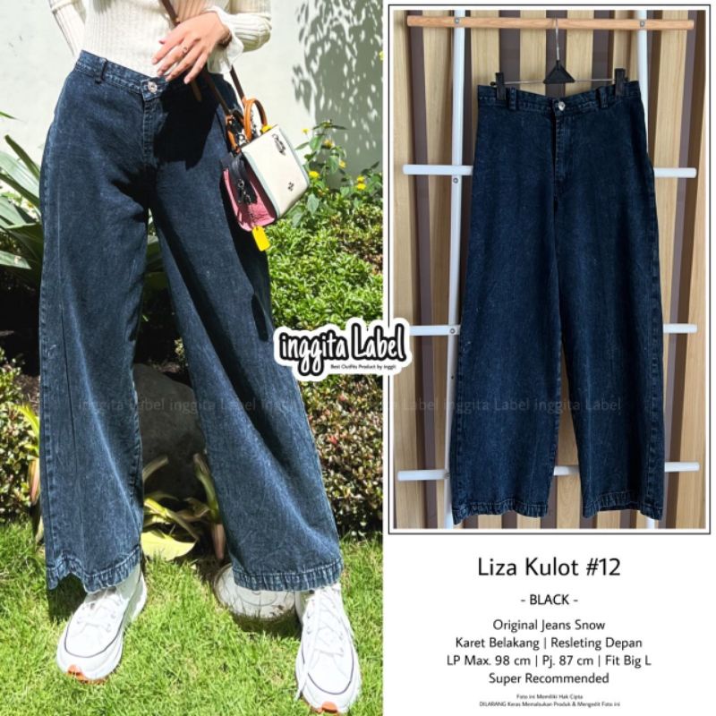 Liza kulot #12 by inggita label / Kulot jeans palazzo jeans