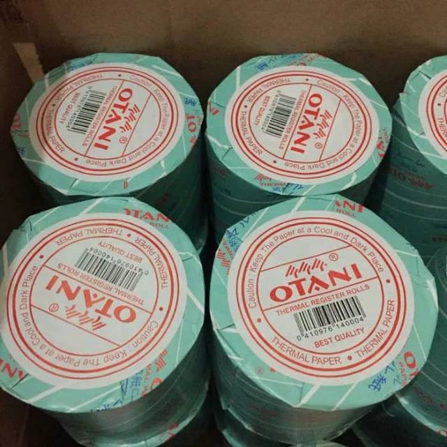 

Thermal Paper kasir 80x80 cetak hitam otani Bandung