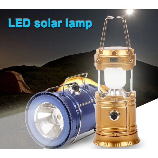 COD Senter Lampu Emergency - Lentera Camping Powerbank Solar GH-5800T / SENTER + LAMPU EMERGENCY RECHARGER CAMPING GH-5800T 1W+6LED